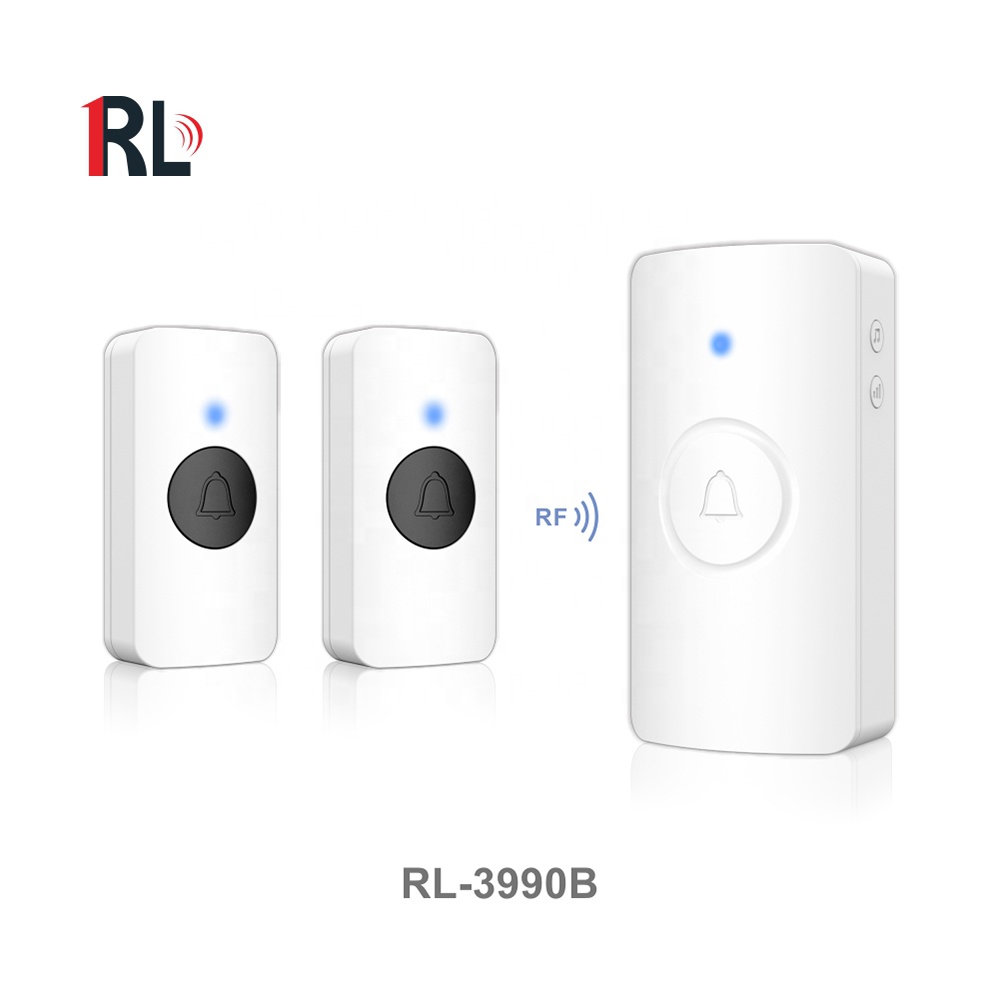 90 Easy to install smart home waterproof wireless wifi doorbell wireless AC ring doorbell with two remote controls