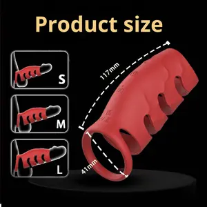 ของเล่นทางเพศแบบสั่นพร้อมรีโมทคอนโทรลสำหรับผู้ชาย ช่วยชะลอการหลั่ง ทำจากซิลิโคนนุ่ม พร้อมห่วงรัดองคชาตสำหรับคู่รัก - Product Image 4