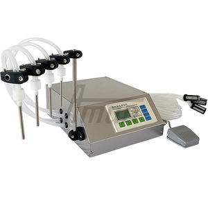 Machine de remplissage liquide numérique mini semi-automatique à 4 buses pour applications boisson et cosmétique, garantie 1 an, facile à utiliser - Product Image 2