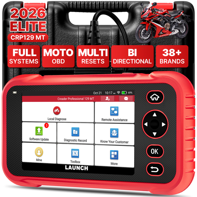 LAUNCH Newest CRP129 MT Professional Motorcycle Code Reader Fault Diagnostic Tool