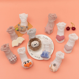 Chaussettes pour bébé nouveau-né en coton avec nœud, motif de dessin animé printemps-été, chaussettes tubulaires pour fille - Product Image 4