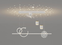 Ventilador de Techo LED Moderno Oscilante de 360° con Aspas Invisibles y Luz, Novedad 2023 para Dormitorio, Sala de Estar, Comedor, Estudio