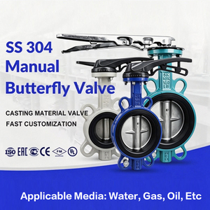 Butterfly Valve <b>Seal</b> Ductile Iron Electric High Temperature Oil Wafer Butterfly Valve for Water Treatment Butterfly Valve - Product Image 1