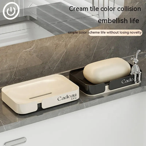 YUYANG Plastic Soap Box Organizer Bathroom <b>Accessories</b> Hanging Soap Box With Drain Drawer <b>Shower</b> Storage Soap Holder - Product Image 3