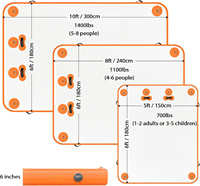 Plateforme et quai flottants gonflables en PVC neufs pour usage extérieur/intérieur, pour lacs et mers, pour hôtels et complexes hôteliers, 5-10 passagers