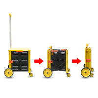 OEM, ODM, chariots à 4 roues roulantes à main poussées, mini chariots d'épicerie en plastique à main avec roues