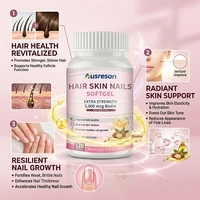 Vitamines en gélules pour cheveux, peau et ongles, suppléments de beauté naturels, collagène à base de plantes, biotine, capsules pour cheveux, ongles et peau, vente en gros OEM