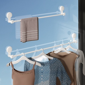 <span class=keywords><strong>Toallero</strong></span> Telescópico Moderno Color Blanco Lechoso, Soporte de Succión al Vacío Multiángulo para Baño - Product Image 6