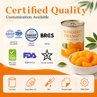 Segmen Jeruk Mandarin Awet 850g dalam Sirup Ringan untuk Katering Dessert Ukuran Kustom Pemasok Pabrik Grosir