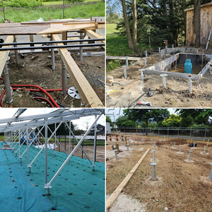 Vis au sol en acier galvanisé personnalisé Pieux ancre de terre pour système de montage solaire et ancre de <span class=keywords><strong>poteau</strong></span> de maison en <span class=keywords><strong>bois</strong></span> - Product Image 4