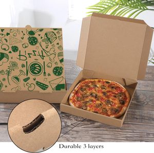 Boîte à pizza à emporter en gros d'usine 7 <span class=keywords><strong>8</strong></span> 9 10 12 14 pouces Boîte à pizza en carton ondulé Kraft personnalisée avec votre logo - Product Image 5