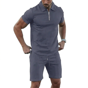 Conjunto Deportivo Informal de Verano de 2 Piezas, Talla Grande, Unisex, Transpirable, de Secado Rápido, 100% Algodón, Camiseta de Manga Corta para Hombre - Product Image 1