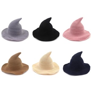 Sombrero de Bruja Moderno Blanco y Rosa para Mujer, Hecho a Mano, para Fiestas de Halloween y Festivales - Product Image 1