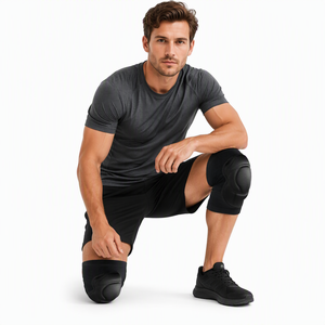 Genouillères épaisses à 4 directions de flexion, avec coussin en éponge, antidérapantes, pour protection des genoux lors du jardinage et du fitness - Product Image 2