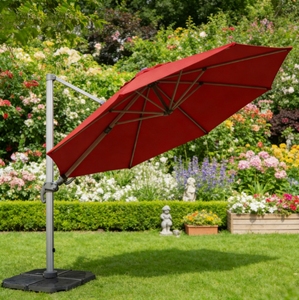 Sombrilla de Jardín para Exteriores, Sombrilla de <span class=keywords><strong>Patio</strong></span> con Base Giratoria Resistente, Sombrilla Romana en Cantilever - Product Image 6