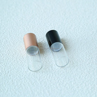 Flacon roll-on en verre givré de haute qualité 3ml 5ml pour parfum avec bille et marquage à chaud