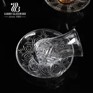 4oz Turkish Tea Glass And Saucer Engraved Design Glass Turkish Tea Cups Hot Sale Tea Glass For Middle East Market