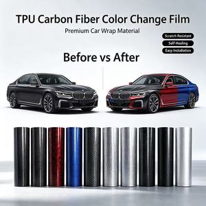 Film Vinyl Pembungkus Mobil Abu-abu Karbon Forged Stone High Glossy, Stiker Motor, Decal, Cover Spion Samping Serat Karbon, Film PPF - Product Image 4