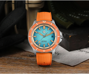 Reloj de Buceo <span class=keywords><strong>San</strong></span> <span class=keywords><strong>Martin</strong></span> de 40mm con Diseño NH35 Automático Mecánico de Moda para Hombre, Cristal de Zafiro, Resistente al Agua 200m, Luminoso SN0118GB - Product Image 3