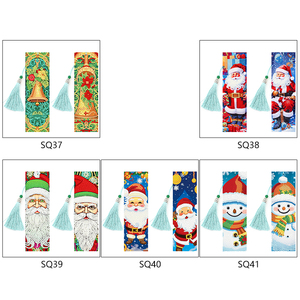 Giáng Sinh Kim Cương Sơn Bookmark Mềm Da Sách Đọc Sách Nguồn Cung Cấp Santa Claus Pha Lê Kim Cương Nghệ Thuật Đánh Dấu - Product Image 2