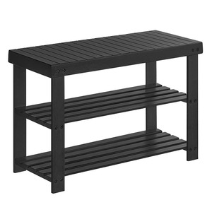Nan Bamboo <b>Shoe</b> Rack 70x28x45cm 3-Tier Freestanding <b>Space</b> <b>Saving</b> <b>Storage</b> For Entryway Hallway Bathroom Living Room - Product Image 2