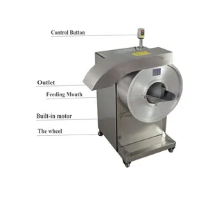Mesin Pencuci Kentang Alat Pengiris Mesin Pemotong untuk Kentang Strip Kentang Mengupas Mesin Pemotong untuk Kentang Goreng