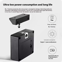 Serrure de porte durable et polie, antivol, à détection de carte NFC, connexion mobile, sans perçage externe requis pour armoires et placards