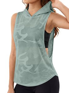 Top Corto con Capucha sin Mangas para Mujer, de Secado Rápido y Transpirable, Estilo 2026, Corte Holgado, Chaleco de Verano para Yoga y Running, Personalizable - Product Image 2
