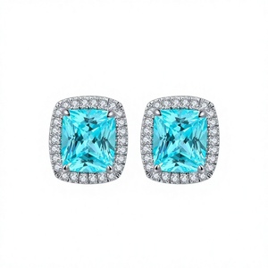 Cushion Cut Lab Grown 1.5 Ct Diamond Gold Plated 10k/14k <b>Silver</b> <b>Stud</b> Earrings for Women Wedding Classic Style Jewelry - Product Image 1