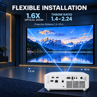 Projecteur laser 4K Optoma UHZ6168 4000 lumens avec zoom optique 1,6x HDR HLG pour installation en home cinéma et salle de conférence