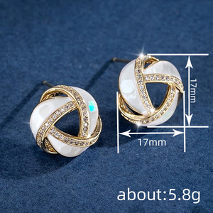 Orecchini a Perno Scintillanti e Lucidi per Donne, Eleganti Orecchini da Indossare Quotidianamente e per Feste, Gioielli alla Moda - Product Image 4