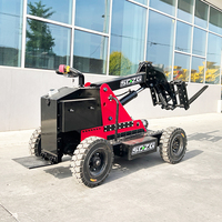 Chariot élévateur tout-terrain télécommandé ZG avec caméra en temps réel, 1500 kg, mini, 4 roues motrices, pneus pleins, batterie au plomb-acide 48V 32AH