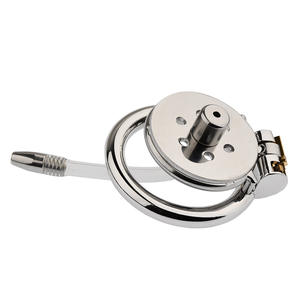 Verrou de chasteté plat en acier inoxydable pour homme, cage de chasteté anti-évasion - Product Image 4