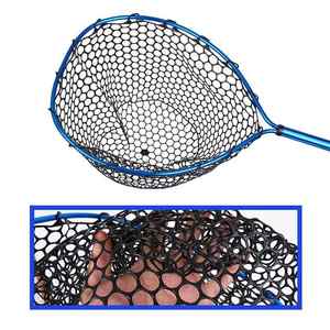 पैमर 79 सेमी पोर्टेबल टेलीस्कोपिक फ्लाई मछली लैंडिंग नेट क्लिप रस्सी सिलिकॉन एल्यूमीनियम मिश्र धातु फिशिंग लैंडिंग नेट - Product Image 5