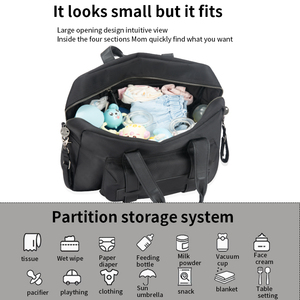 Sac à dos multifonctionnel grande capacité pour couches, sac à langer imperméable pour mamans, papas et bébés - Product Image 1