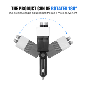 رائج جديد 60 واط مزدوج نوع C شاحن سيارة USB C محول الطاقة مع ضوء النجوم لفون 17 - Product Image 5