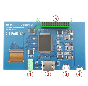 Écran tactile en cuir framboise de 4 pouces avec écran HD MI Résolution IPS 800x480 3B +/4B Stock électronique - Product Image 5