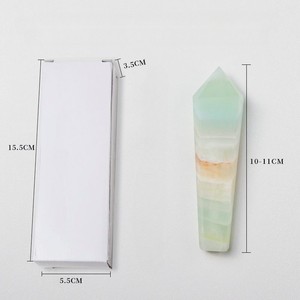 2023 Großhandel Raucher set Natur kristall Edelstein Punkt Heils teine Rauch laden Poliert Klar Quarz Crystal Point Zauberstab - Product Image 3