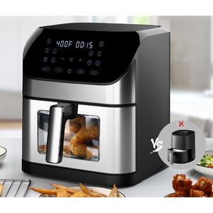 <span class=keywords><strong>Friteuse</strong></span> à air intelligente de 8 L - Modes prédéfinis, affichage numérique, sans huile, noir et acier inoxydable <span class=keywords><strong>pour</strong></span> les rassemblements familiaux de 4 à 6 <span class=keywords><strong>personnes</strong></span> - Product Image 3