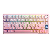 Keyboard Mekanik AULA S75 PRO Tiga Mode 80 Tombol Full Key Hot Swappable untuk Gaming dengan Layar TFT