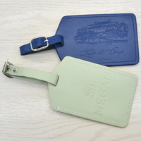 Étiquette à bagages en cuir PU personnalisée avec logo imprimé, étiquette de voyage portable, étiquette de bagage pour l'embarquement, étiquette à bagages
