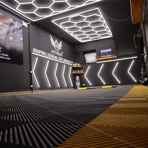 Cabine De Lavagem De Carro Teto Do Carro Detalhando Luzes Garagem Lâmpada Carro Hexágono Levou Luz - Product Image 3