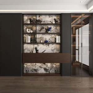 Meuble de salle à manger moderne de luxe, sur mesure, en bois, écologique, avec rangement pour salles à manger/salons, meuble multifonctionnel - Product Image 1