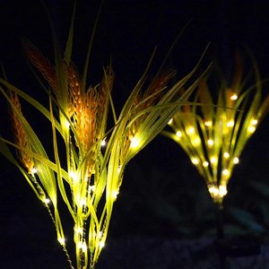 Lampes solaires à piquet en forme de blé, LED, décoration de jardin extérieure, résistantes à l'eau, autoportantes, garantie de 3 ans - Product Image 1