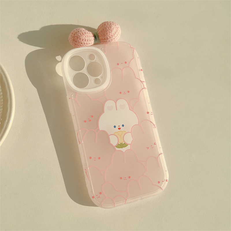Pink Kawaii Anime Cover Girl Cute Cartoon Bear Phone Case Pink Kawaii Anime Cover Girl Cute Cartoon Bear Phone Case
