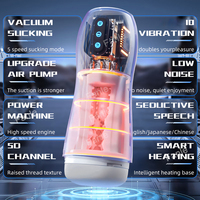 Masturbateur masculin automatique avec fonction de succion, vibration et chauffage, pompe à pénis, jouet sexuel pour hommes, livraison directe.