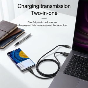 Cavo in Nylon tipo <span class=keywords><strong>c</strong></span> da 60W ricarica rapida 5A cavo di alimentazione USB telefoni cellulari 3A USB-<span class=keywords><strong>C</strong></span> a <span class=keywords><strong>C</strong></span> cavo 1m trasferimento rapido dati - Product Image 6
