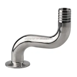 Sanitary Stainless Steel Tri Clamp S Elbow With Hose Barb Pipe Fittings