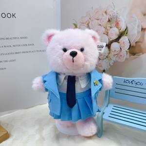 Tùy chỉnh đồ chơi sang trọng 14-17 cm gấu bông phim hoạt hình đồ chơi sáng tạo quần áo bán buôn logo có thể in - Product Image 3