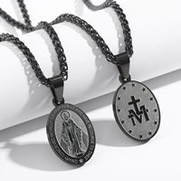 Nuevos Accesorios, Collar Moderno y Sencillo, Colgante de Cruz de Acero Inoxidable Estilo Europeo y Americano, Regalo para Hombres y Mujeres